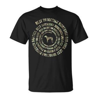 Herren Us Flagge Camo Rhodesian Ridgeback Hund Papa Spiralliebhaber Hund T-Shirt - Geschenkecke