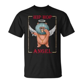 Hip Hop Angel Teddy Cute Gangster Bear T-Shirt - Monsterry