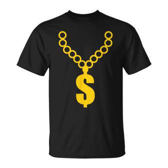 Hip Hop Gold Chain Rap Gangsta Dollar Necklace Money Bling T-Shirt - Monsterry AU