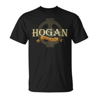 Hogan Irish Surname Hogan Irish Family Name Celtic Cross T-Shirt - Seseable