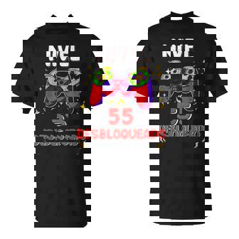 Hombre Nivel 55 Desbloqueado Gamer 55 Años Hombre Nivel 55 Unlocked Camiseta unisex - Regaloses