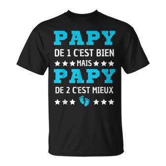 Homme Annonce Grossesse Papy 2Eme Enfant 2024 Futur Grand Pére T-Shirt - Cadeauxyz