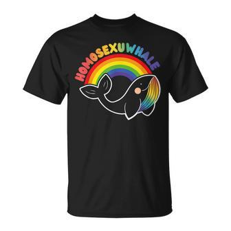 Homosexuwhale Gay Pride Lgbt Rainbow Flag Whale Lovers Lgbtq T-Shirt - Monsterry DE