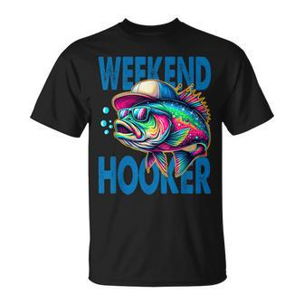 Weekend Hookers Fishing Sarcastic Summer Fathers Day T-Shirt - Thegiftio UK