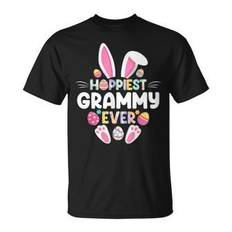 Hoppiest Grammy Ever Easter Happy Easter Day Grandma T-Shirt - Monsterry