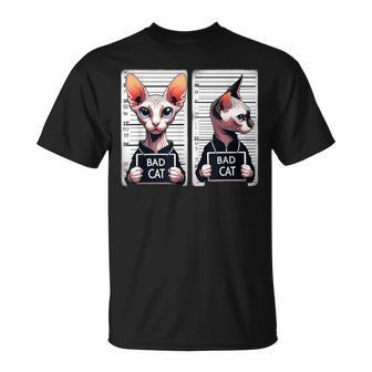 Hot Sphynx Sign Bad Cat Lindo Humor Y Propietario De Un Amante De Los Gatos Camiseta unisex - Regaloses