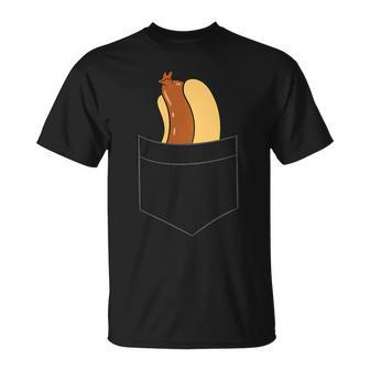Hotdog In The Pocket Sausage Hot Dog Bun Pocket Hotdog T-Shirt - Monsterry