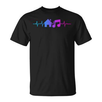 House Music Heartbeat Frequency Edm Lovers Dj Raver Trippy T-Shirt - Monsterry UK