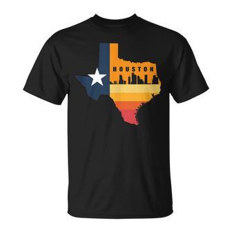 Houston City Texas Map Patriotic Texan T-Shirt - Monsterry AU