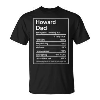 Howard Dad Nutrition Facts Fathers Day Michigan T-Shirt - Monsterry CA