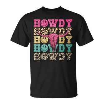 Howdy Smile Face Rodeo Western Country Southern Cowgirl T-Shirt | Mazezy AU