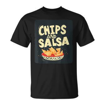 Hübsche Schale Mit Chips Und Spritziger Salsa Für Snacks Und Freunde T-Shirt - Seseable