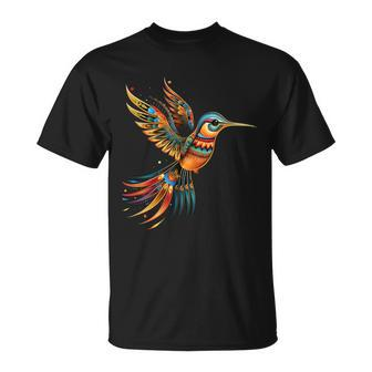 Hummingbird Native American Tribal Arts Indian Indigenous T-Shirt - Seseable