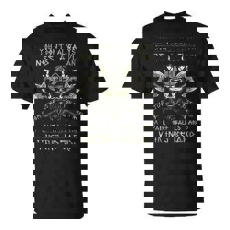 Humor Brave Beard Viking Scull Vikings Axe Mens T-Shirt - Monsterry
