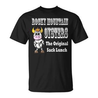 Humorous Rocky Mountain Oysters T T-Shirt - Monsterry