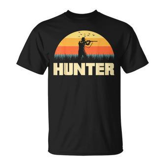 Hunter Silhouette At Sunset Hunter T-Shirt - Seseable