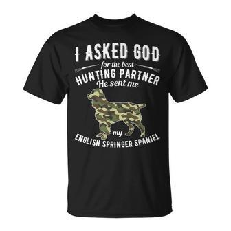 Hunting Dog Camouflage English Springer Spaniel T-Shirt - Monsterry DE