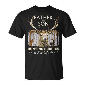 Hunting For Father And Son Hunting Buddies Hunters T-Shirt | Mazezy