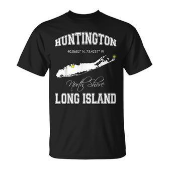 Huntington Long Island New York Varsity T T-Shirt - Monsterry