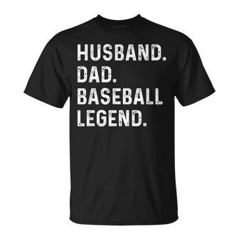Husband Dad Baseball Legend Father's Day For Dad T-Shirt - Thegiftio UK