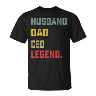 Husband Dad Ceo Legend Father's Day T-Shirt - Thegiftio UK