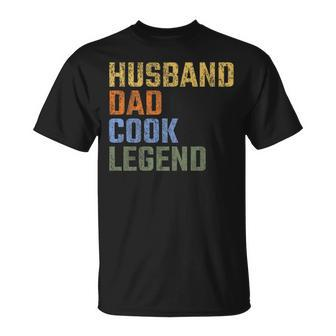 Husband Dad Cook Legend Fathers Day Vintage Retro T-Shirt - Thegiftio UK