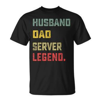 Husband Dad Server Legend Father's Day T-Shirt - Thegiftio UK