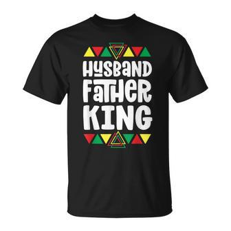 Husband Father King Black Pride For Dad T-Shirt - Monsterry