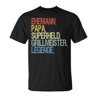 Husband Papa Grillmeister S T-Shirt - Geschenkecke