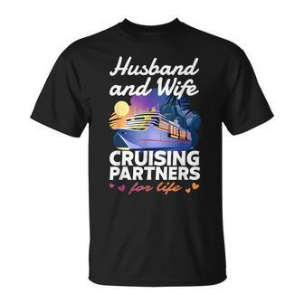 Husband And Wife Cruise 2024 Matching Couple Outfits T-Shirt - Monsterry UK