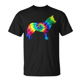 Husky Tie Dye Vintage Hippie Husky Mom Dad Dog Lover T-Shirt - Thegiftio UK