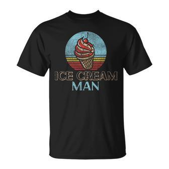 Ice Cream Boy Cone Sundae Retro Vintage Ice Cream Man T-Shirt - Monsterry