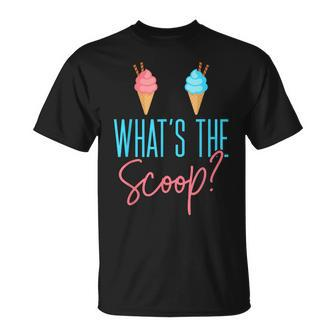 Ice Cream Gender Reveal What The Scoop T-Shirt - Monsterry AU