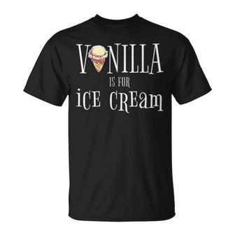 Ice Cream T Vanilla Flavor Birthday Party T-Shirt - Monsterry