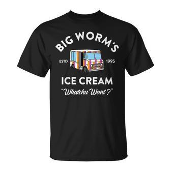 Ice Cream Truck Vintage Big Worm's Ice Cream Whatchu Want T-Shirt | Mazezy CA