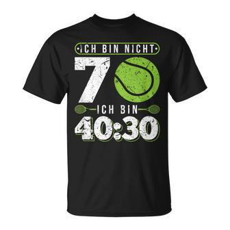 Ich Bin Nicht 70 Jahre Tennis 70Th Birthday T-Shirt - Seseable