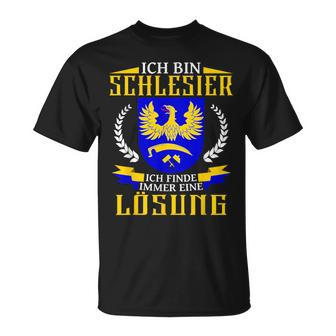 Ich Bin SchlesierOberschlesia Schlesia Origin German Language T-Shirt - Seseable