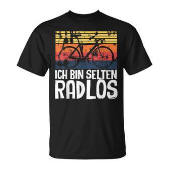 Ich Bin Selten Radlos Radloß Retro Bicycle Cycling T-Shirt - Seseable