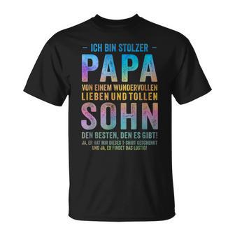 Ich Bin Stolzer Papaon Einem Wundervollen Sohn T-Shirt - Geschenkecke