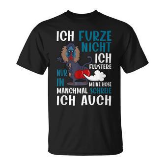 Ich Furze Nicht Ich Whisperere Nur Furz Pupsender Monkey S T-Shirt - Geschenkecke