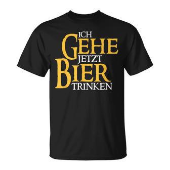 Ich Gehe Jetzt Bier Black S T-Shirt - Seseable