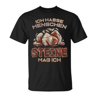 Ich Hasse Menschen Steinmag Ich Geologist T-Shirt - Seseable