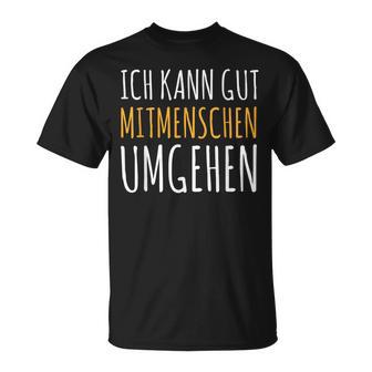 Ich Kann Gut Mitschen Umgehen Antisocial Cat Misantroph T-Shirt - Seseable