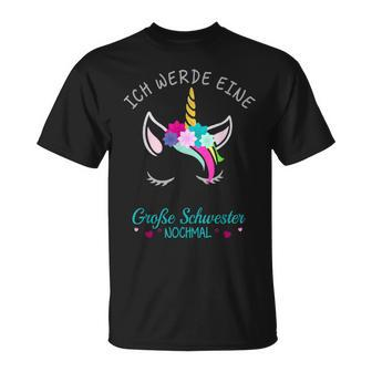 Ich Werde Eine Große Schwester Nomal Unicorn T-Shirt - Seseable
