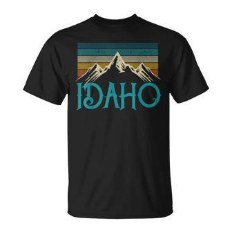 Idaho Vintage Mountains Nature Hiking Pride Souvenirs T-Shirt - Monsterry DE