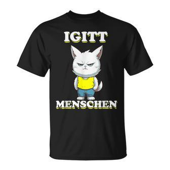 Igitt Menschen Katze Lustige Spruch Katzen T-Shirt - Seseable
