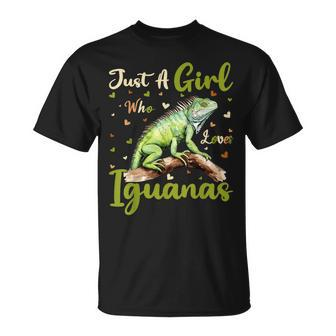Iguana Lover Just A Girl Who Loves Iguanas T-Shirt - Thegiftio UK