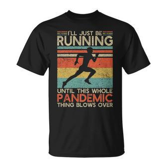I'll Be Running Vintage 5K Marathon Track And Field Runner T-Shirt | Mazezy