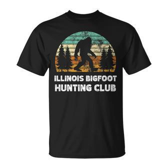 Illinois Bigfoot Hunting Club Sasquatch Fan T-Shirt - Monsterry AU