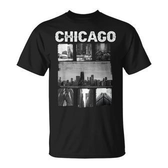 Illinois Chicago Skyline Chi Town T-Shirt - Thegiftio UK
